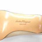 SALVATORE FERRAGAMO Heels Pumps 22cm Beige Leather Made in Italy