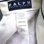 Ralph Lauren 90s Two-Puck Wide Leg Slacks, Size L, Gray Check, Washable Pleats