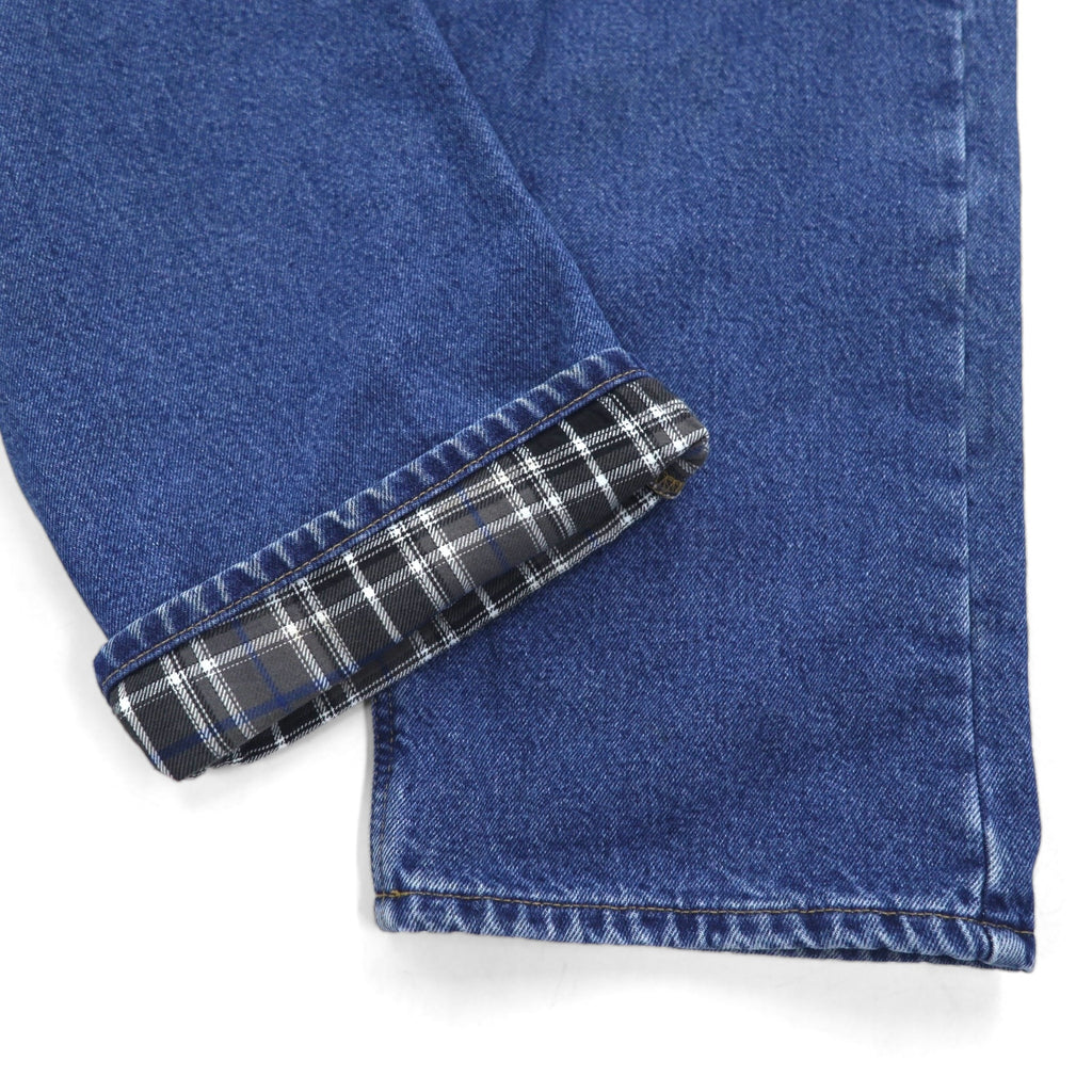 carhartt リラックスフィット RELAXED FIT ネルライナー デニムパンツ XL インディゴ ブルー 裏地 チェック B172 DST メキシコ製