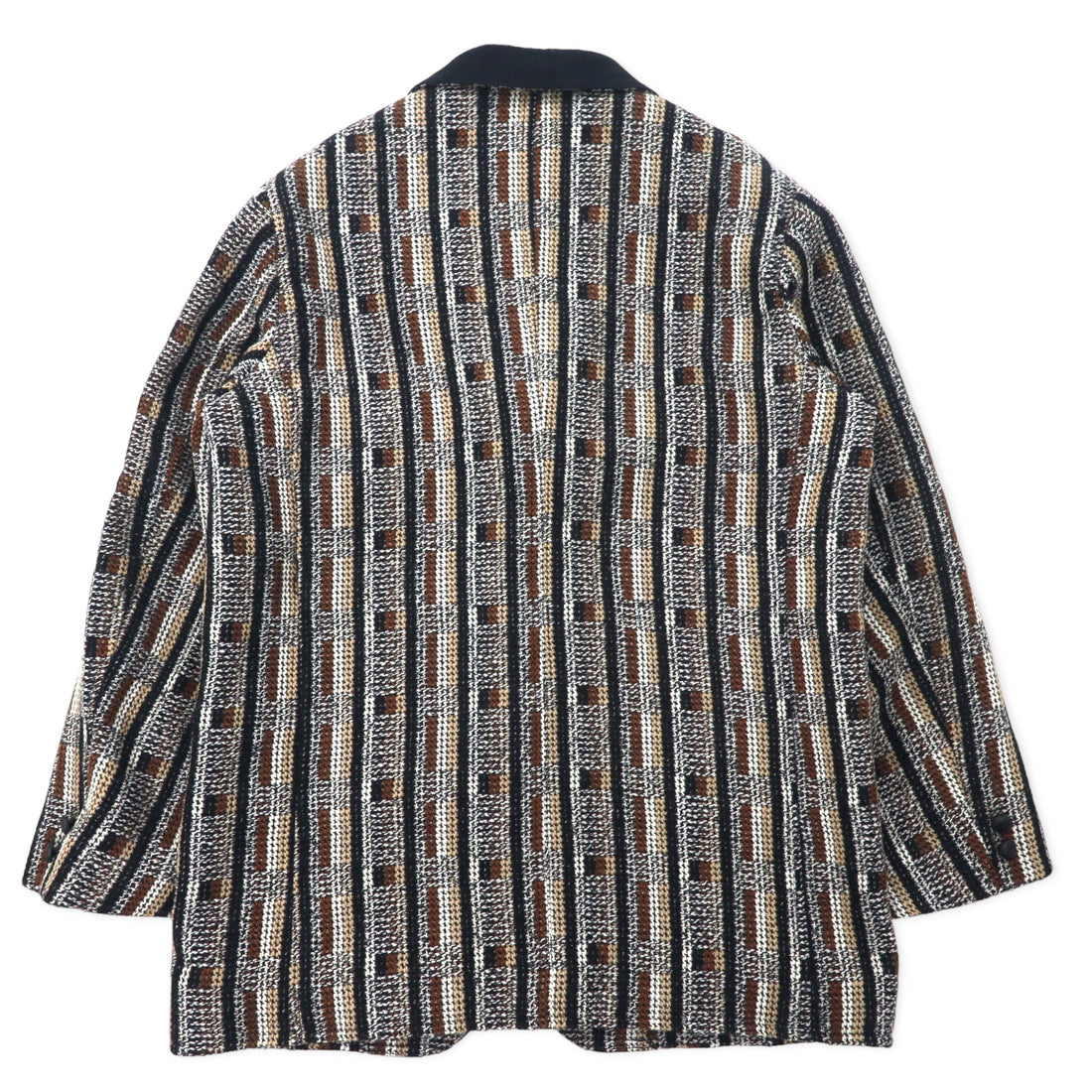 ZERO blanket knit tailored jacket M multicolor glen check all-over pattern wool made in Japan unused