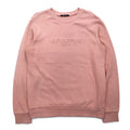 GUESS JEANS USA Embossed Logo Crew Neck Sweatshirt M Pink Cotton