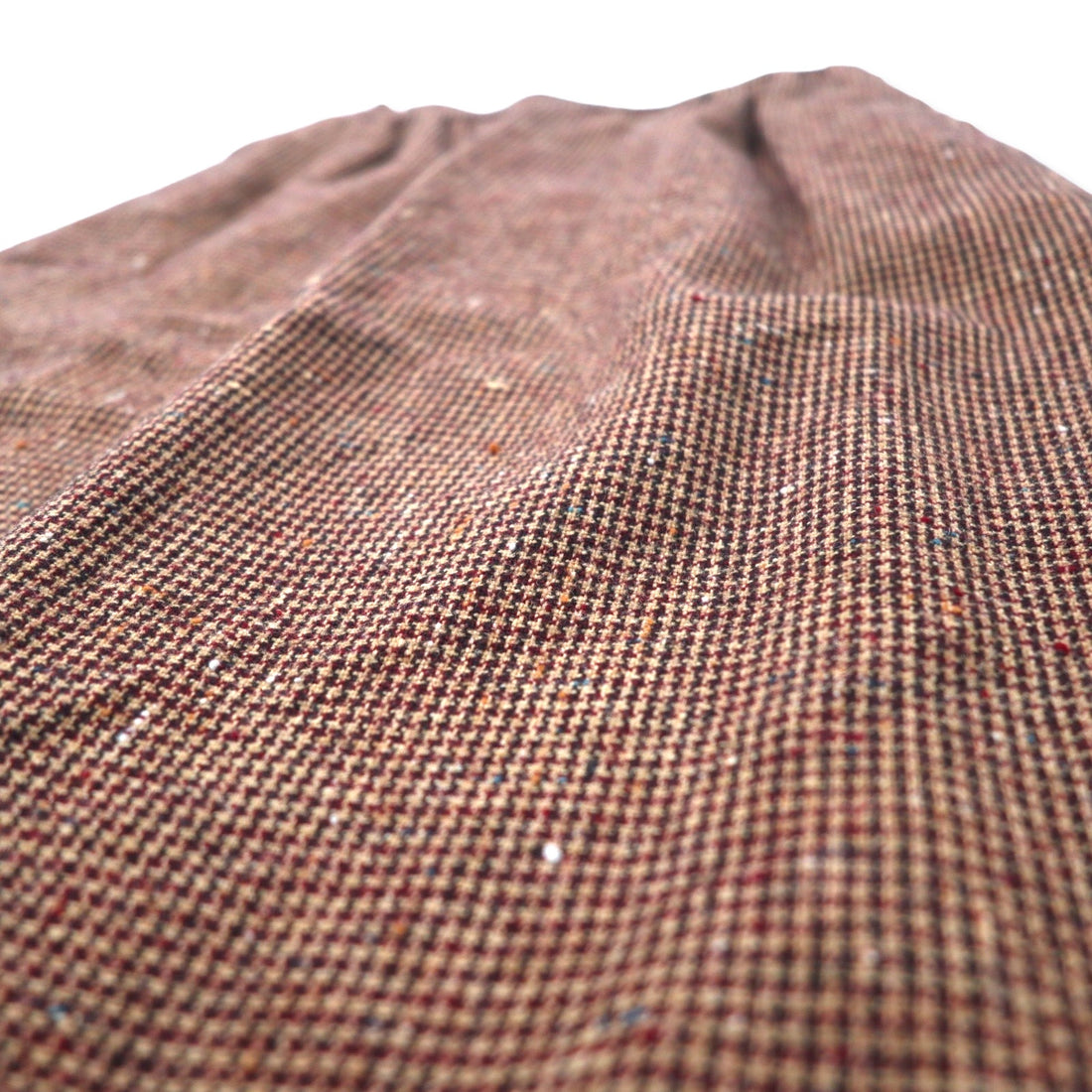 PENDLETON USA Made 70s Tuck Skirt 4 Brown Gun Club Check Wool