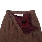 PENDLETON USA Made 70s Tuck Skirt 4 Brown Gun Club Check Wool