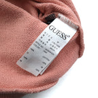 GUESS JEANS USA Embossed Logo Crew Neck Sweatshirt M Pink Cotton
