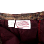 PENDLETON USA Made 70s Tuck Skirt 4 Brown Gun Club Check Wool