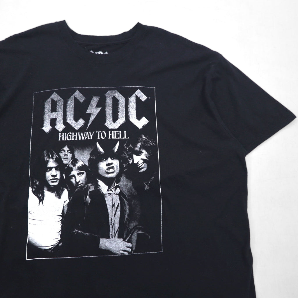 AC/DC オフィシャル ロック バンド Tシャツ 2XL ブラック コットン HIGHWAY TO HELL