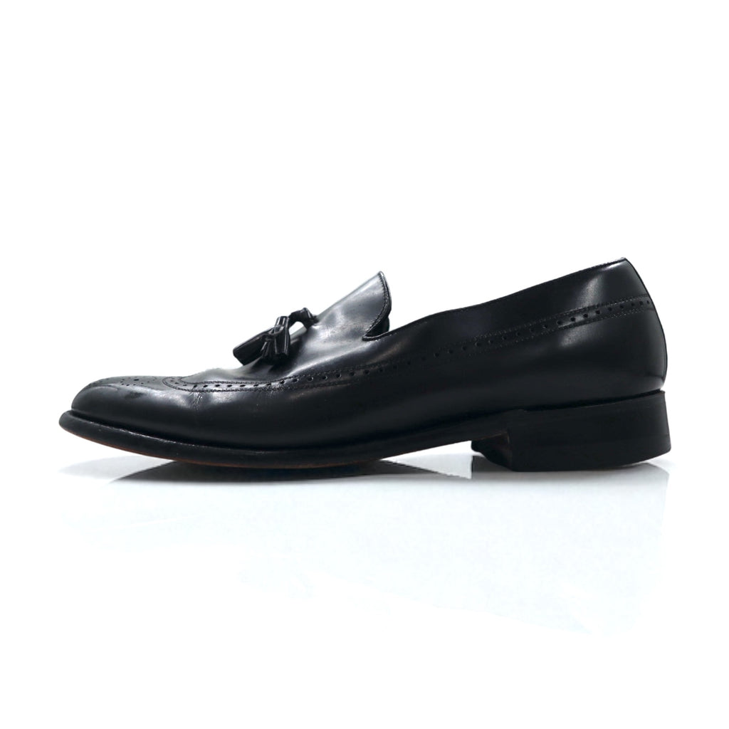 NUNN BUSH 70s USA made wingtip tassel loafers 27.5cm black leather 445452 J5 1753