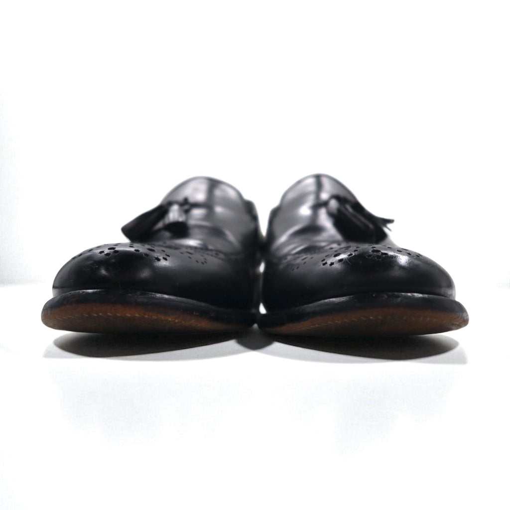 NUNN BUSH 70s USA made wingtip tassel loafers 27.5cm black leather 445452 J5 1753