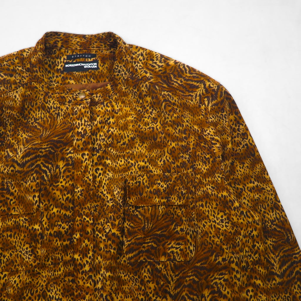 Norton McNaughton Vintage Leopard Jacket, Zip-Up, XL, Stretch
