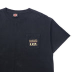 HARLEY DAVIDSON Logo Print T-Shirt Pocket Tee XL Black Cotton HANES BEEFY-T 110th ANNIVERSARY Big Size