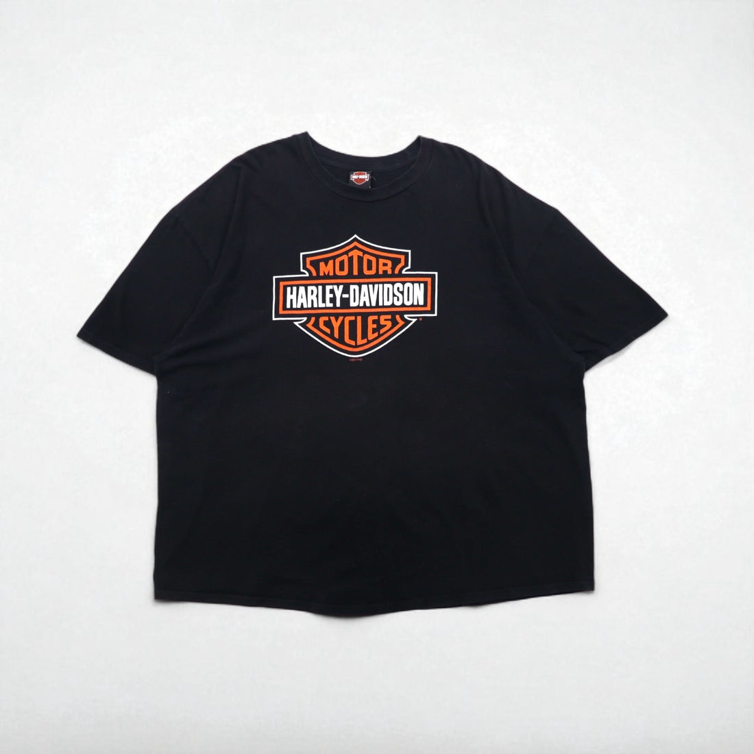 HARLEY DAVIDSON ATLANTA Oversized Double-Sided Print T-Shirt, 5XL, Black Cotton