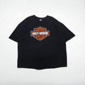 HARLEY DAVIDSON ATLANTA Oversized Double-Sided Print T-Shirt, 5XL, Black Cotton
