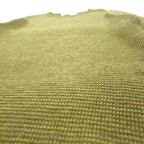 SUBTLE (Silver and Gold) Waffle Knit Sweater, S, Khaki, Side Slit, 06-6226-8125, Made in Japan