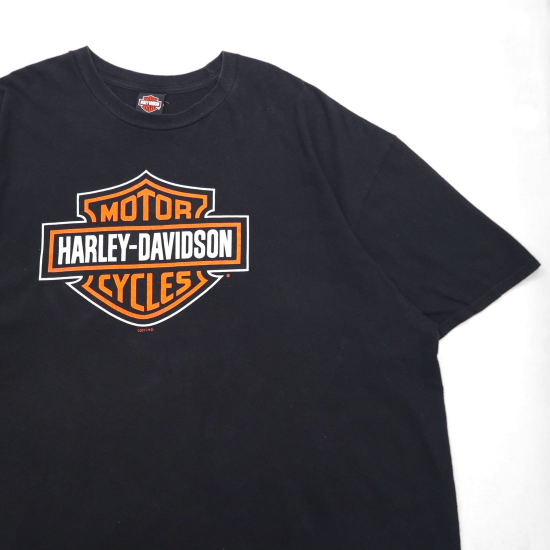 HARLEY DAVIDSON ATLANTA Oversized Double-Sided Print T-Shirt, 5XL, Black Cotton