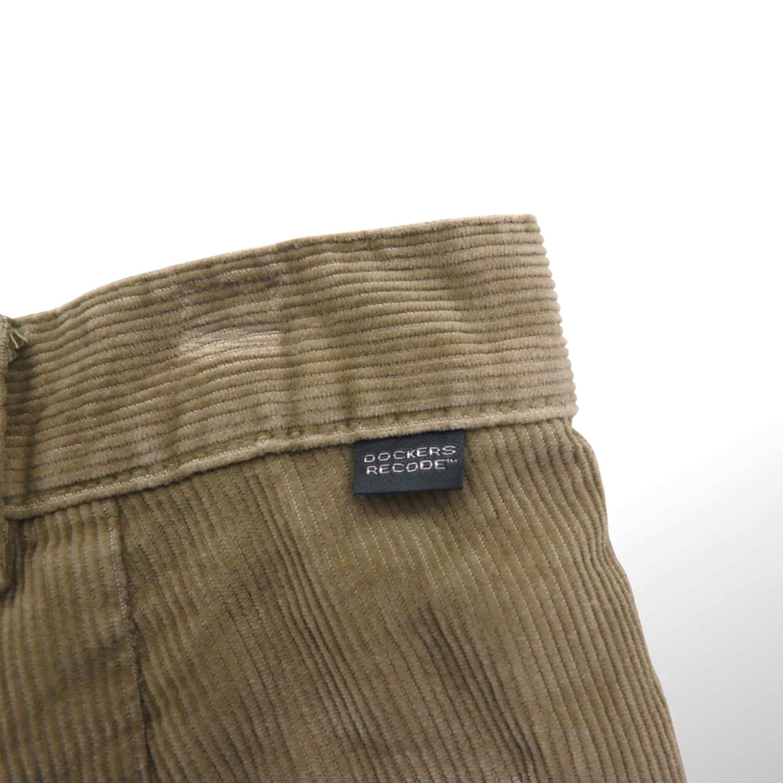 DOCKERS (Levi's) 2000s Corduroy Wide-leg Chino Work Pants, Size L, Beige, RECODE