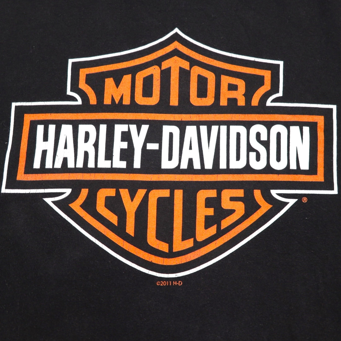 HARLEY DAVIDSON ATLANTA Oversized Double-Sided Print T-Shirt, 5XL, Black Cotton