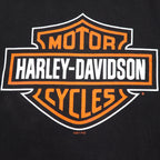 HARLEY DAVIDSON ATLANTA Oversized Double-Sided Print T-Shirt, 5XL, Black Cotton