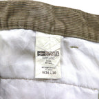 DOCKERS (Levi's) 2000s Corduroy Wide-leg Chino Work Pants, Size L, Beige, RECODE