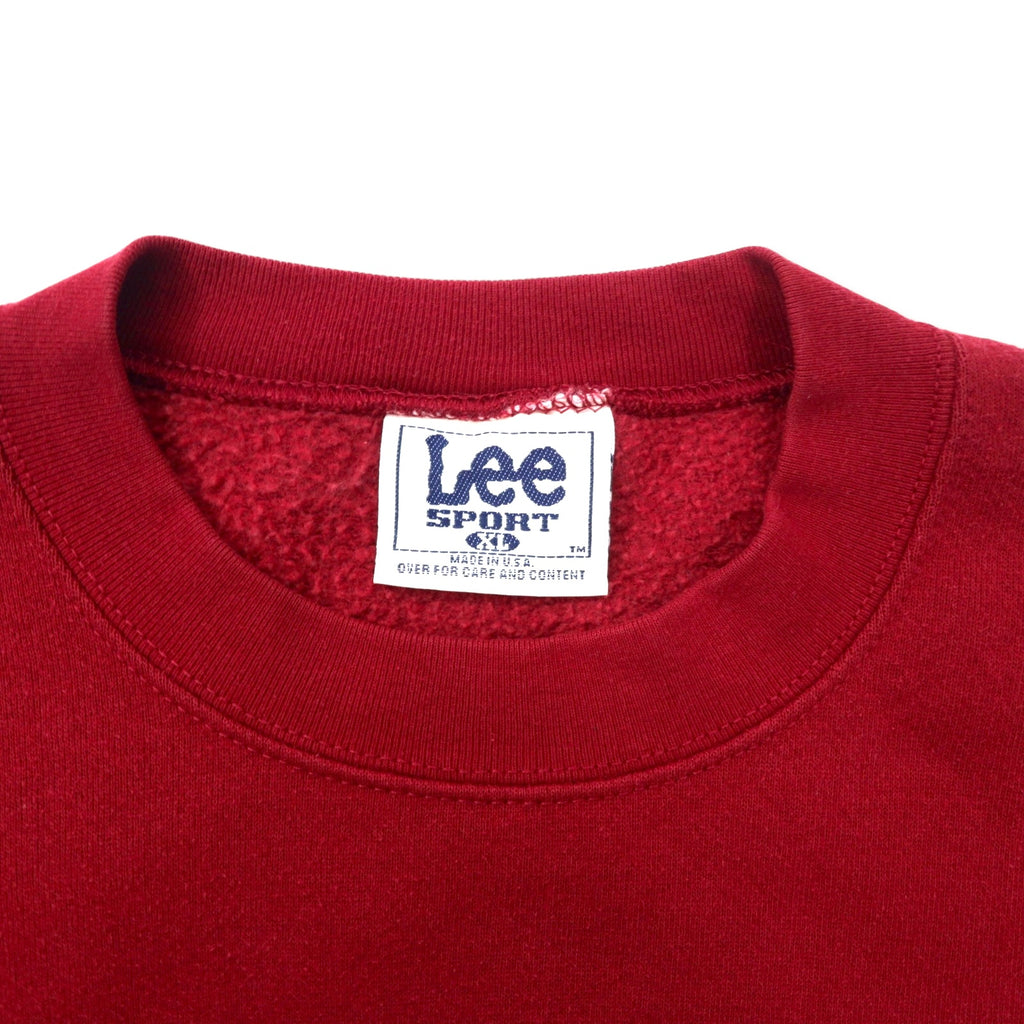 Lee SPORT USA製 90年代 NHL 刺繍 スウェット XL レッド コットン COLORADO AVALANCHE ビッグサイズ