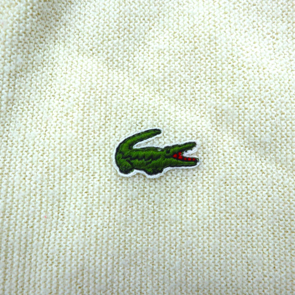 IZOD LACOSTE 80s Made in USA V-neck Knit Cardigan, XL, Acrylic with One-Point Logo