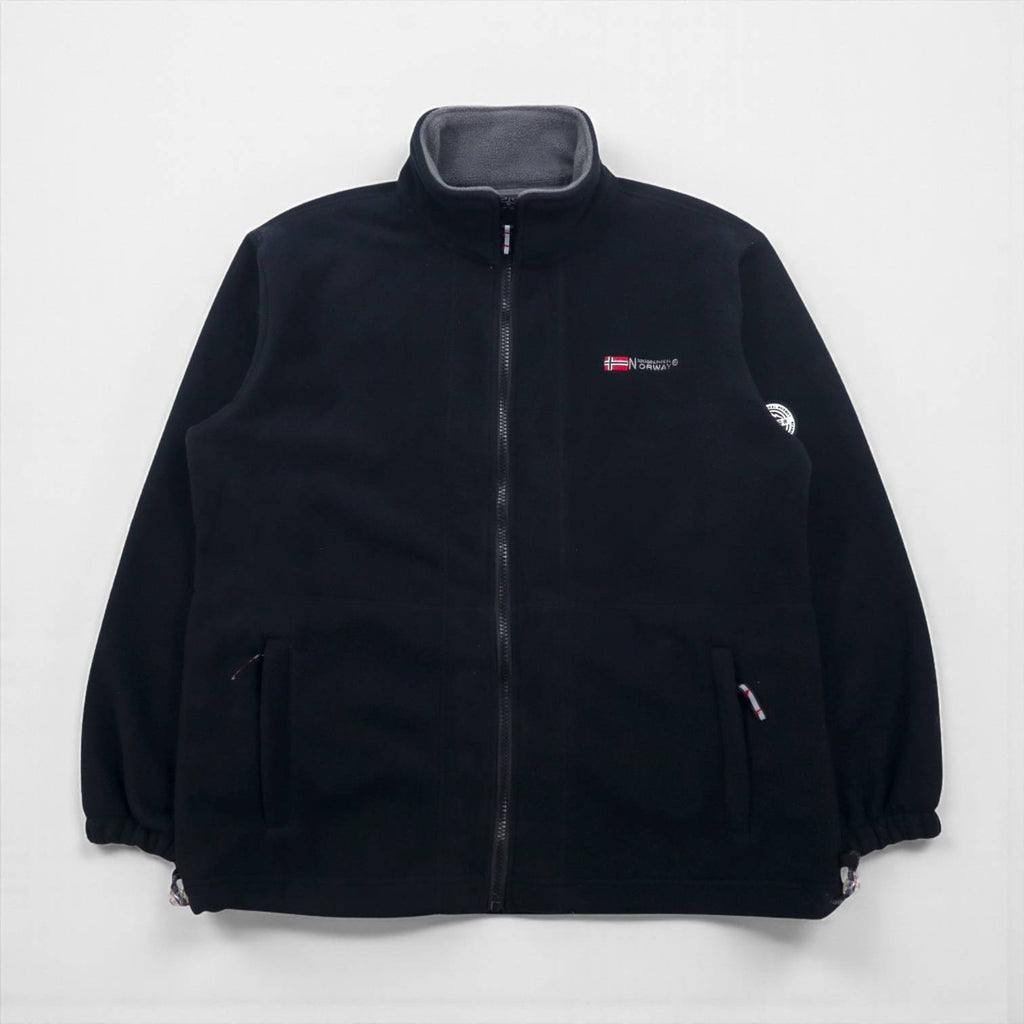 GEOGRAPHICAL NORWAY フルジップ フリースジャケット XXL ブラック ポリエステル