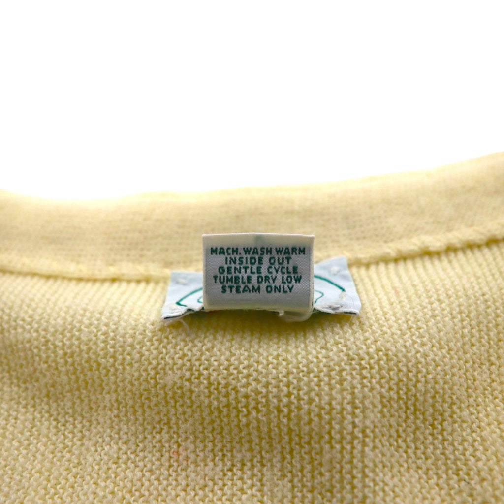 IZOD LACOSTE 80s Made in USA V-neck Knit Cardigan, XL, Acrylic with One-Point Logo