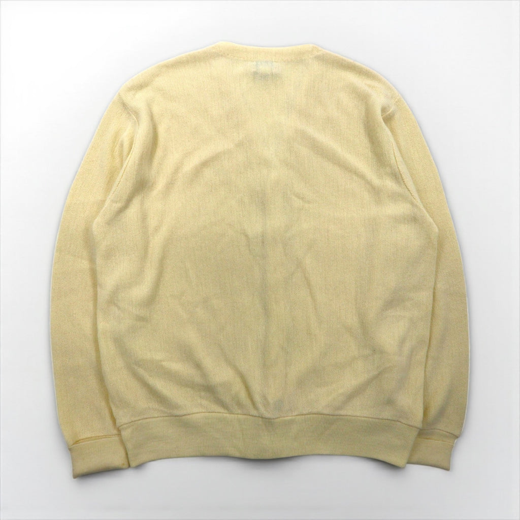 IZOD LACOSTE 80s Made in USA V-neck Knit Cardigan, XL, Acrylic with One-Point Logo