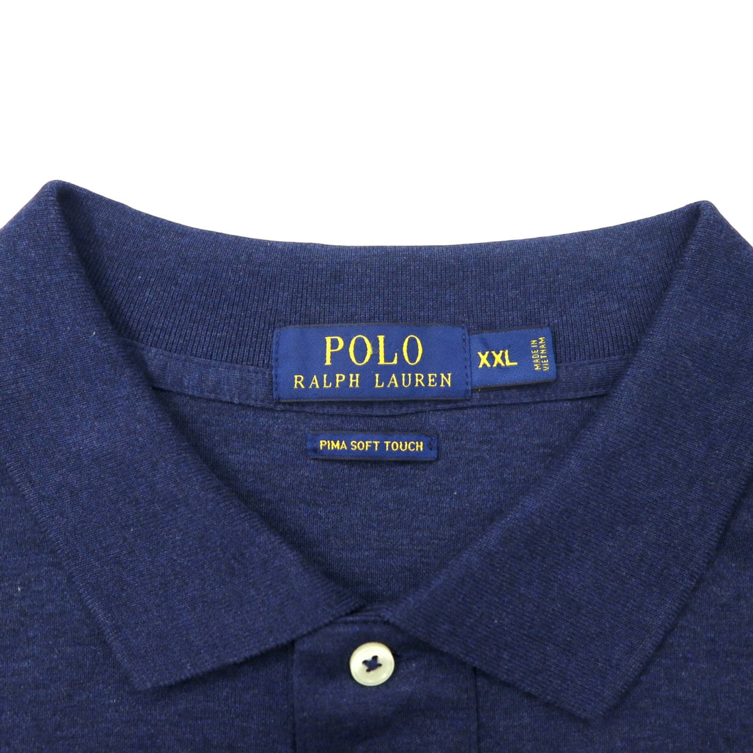 POLO RALPH LAUREN Pima Soft Touch Polo Shirt XXL Navy Cotton Small Pony Embroidery