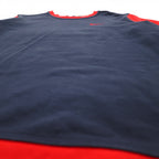 NIKE クラブフレンチテリークルー スウェット XL ネイビー レッド スウォッシュ 637903-451