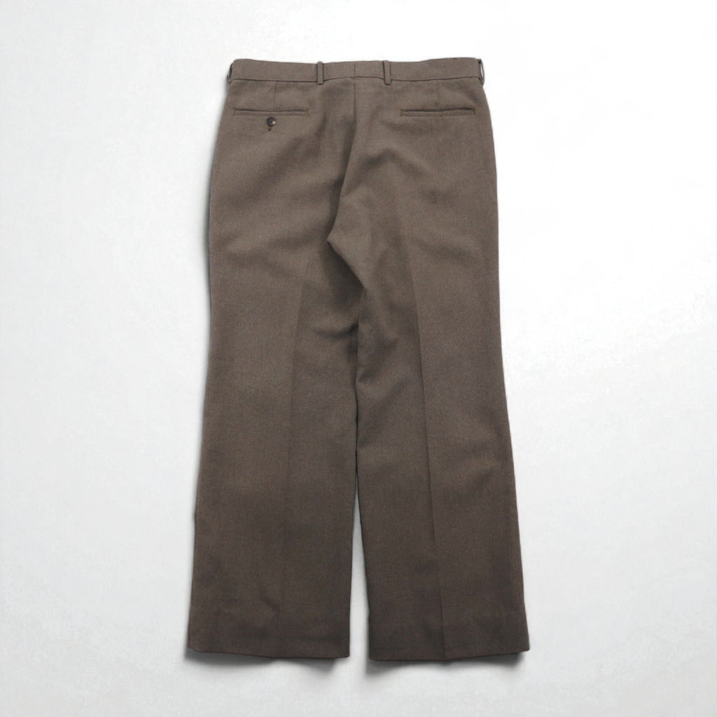 Levi's 80年代 USA製 Action Slacks スタプレ STA-PREST スラックスパンツ L ブラウン ロケットTALONジップ