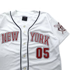 FUBU 90年代 ベースボールシャツ L ホワイト ワッペン NEW YORK
