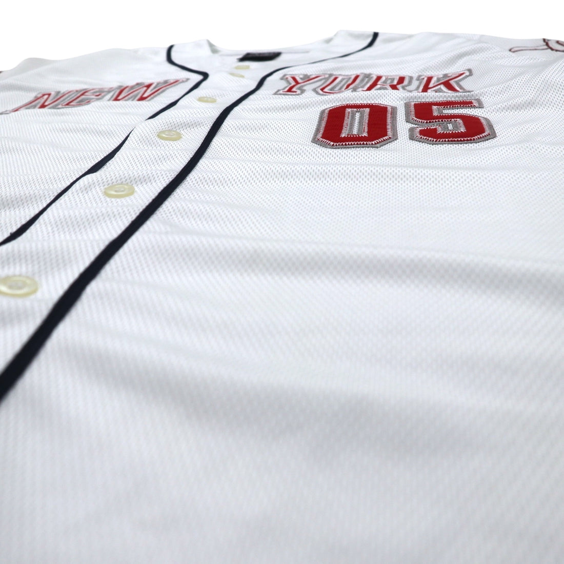 FUBU 90年代 ベースボールシャツ L ホワイト ワッペン NEW YORK