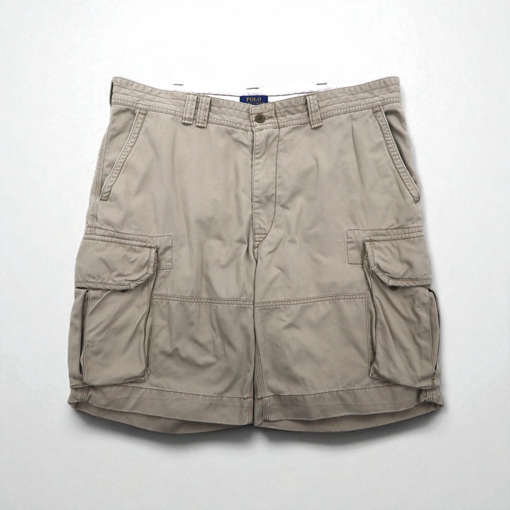 POLO RALPH LAUREN Polo Chino Cargo Shorts, Size XL, Beige, Cotton, Below the Knee