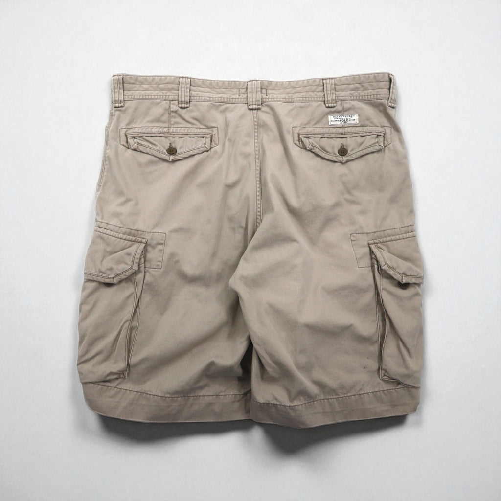 POLO RALPH LAUREN Polo Chino Cargo Shorts, Size XL, Beige, Cotton, Below the Knee
