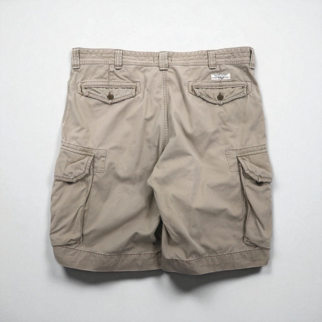 POLO RALPH LAUREN Polo Chino Cargo Shorts, Size XL, Beige, Cotton, Below the Knee