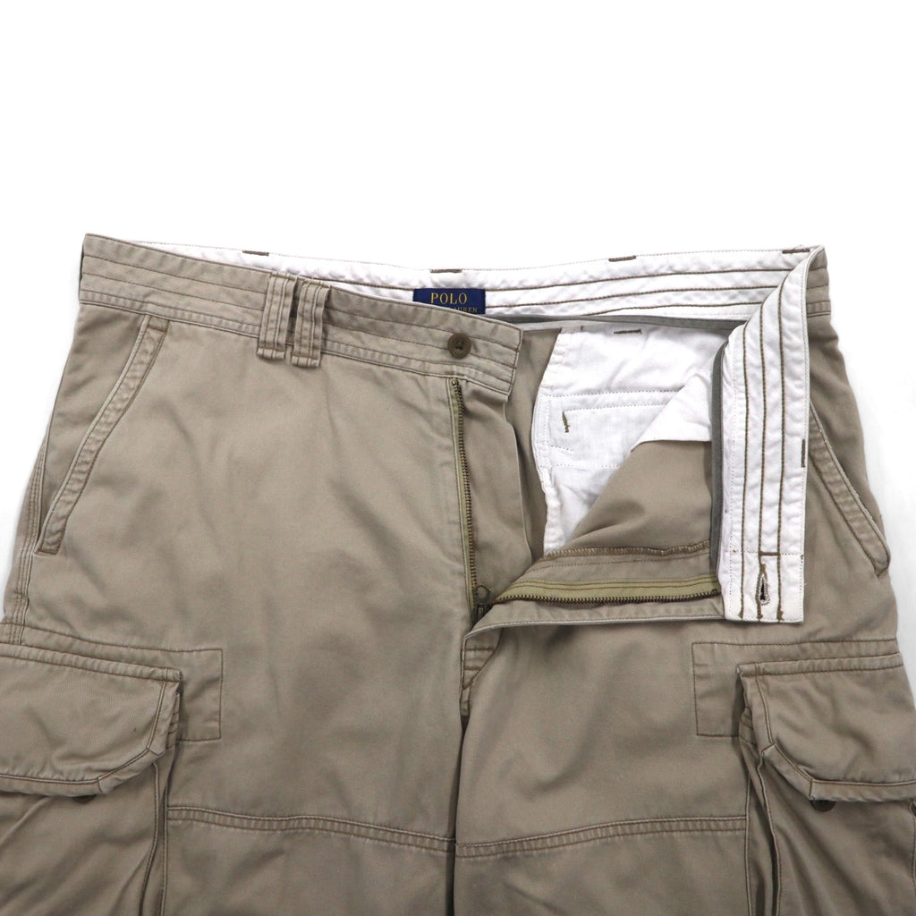 POLO RALPH LAUREN Polo Chino Cargo Shorts, Size XL, Beige, Cotton, Below the Knee