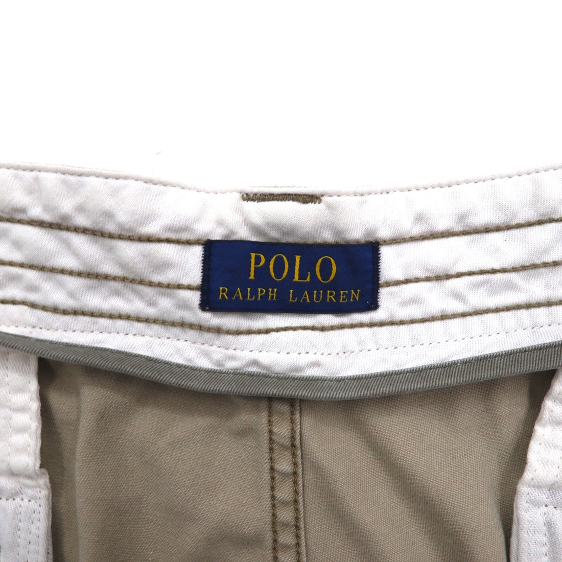 POLO RALPH LAUREN Polo Chino Cargo Shorts, Size XL, Beige, Cotton, Below the Knee