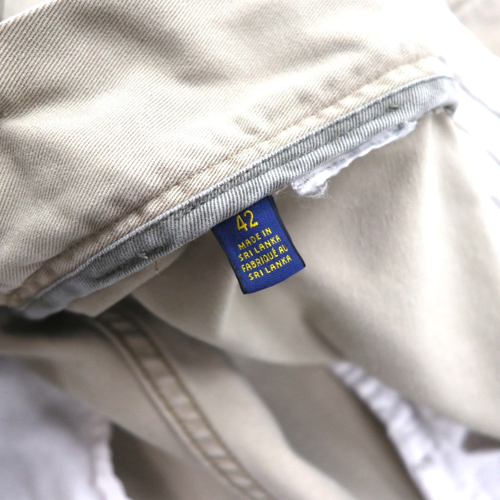 POLO RALPH LAUREN Polo Chino Cargo Shorts, Size XL, Beige, Cotton, Below the Knee
