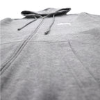 STUSSY 00年代 USA製 フルジップパーカー L グレー YESTERDAY TODAY TOMORROW バックロゴプリント