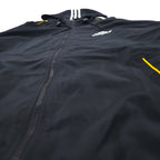 Adidas 90s Track Jacket Jersey Set L Black Polyester 3 Stripes Back Logo Embroidered