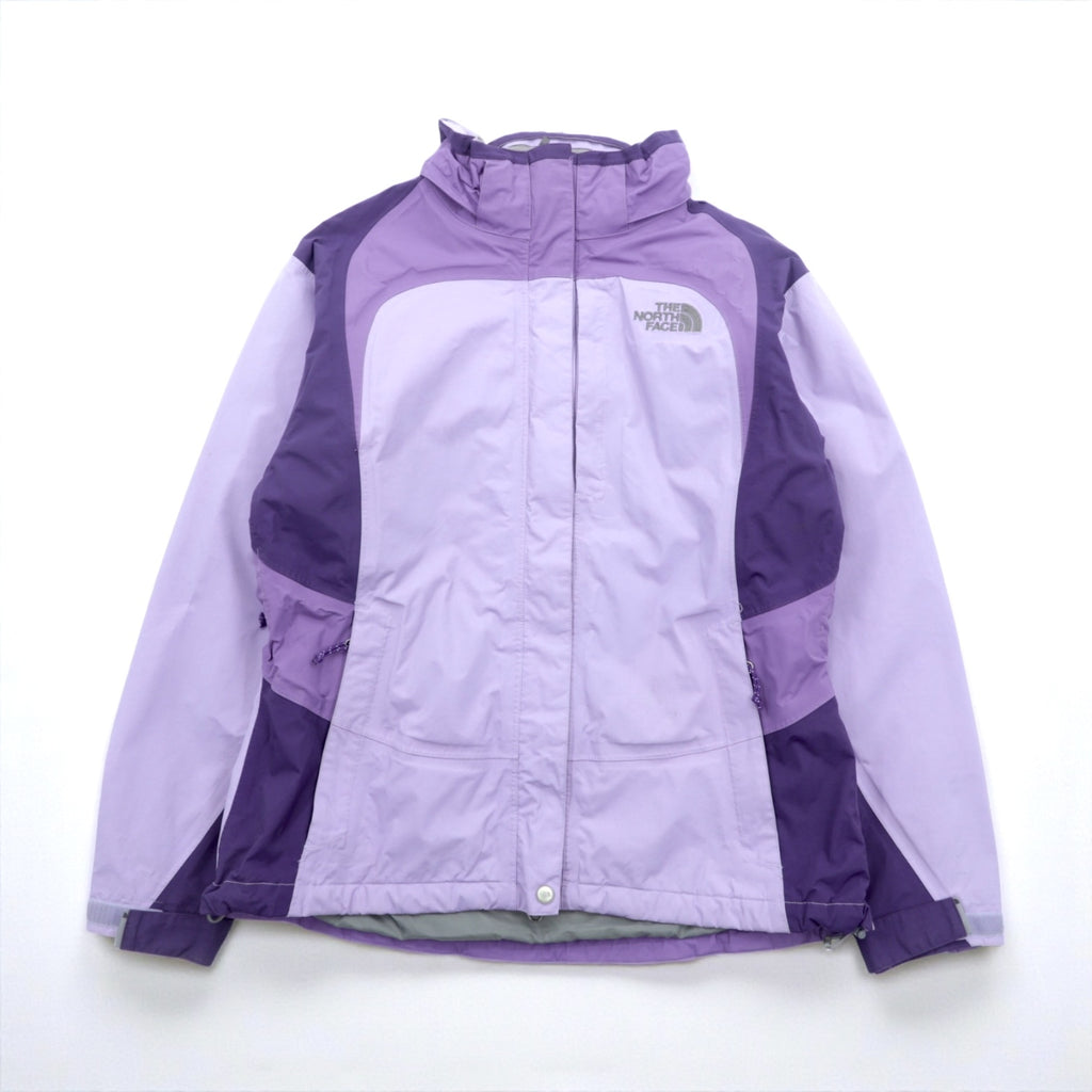 THE NORTH FACE Waterproof HYVENT Mountain Parka L Purple Drawcord Double Zip Zip-in-Zip