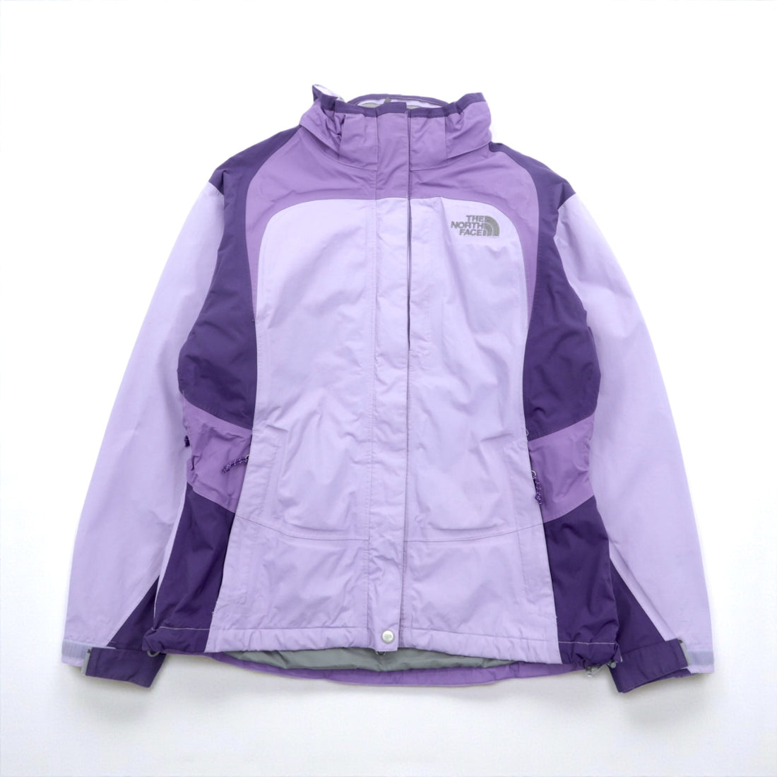 THE NORTH FACE Waterproof HYVENT Mountain Parka L Purple Drawcord Double Zip Zip-in-Zip