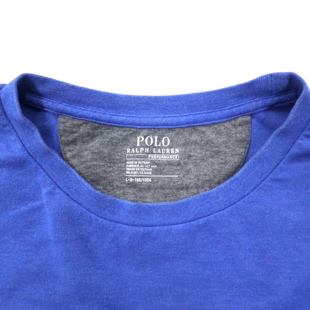 POLO RALPH LAUREN パフォーマンス スウェット L ブルー コットン PERFORMANCE スモールポニー刺繍