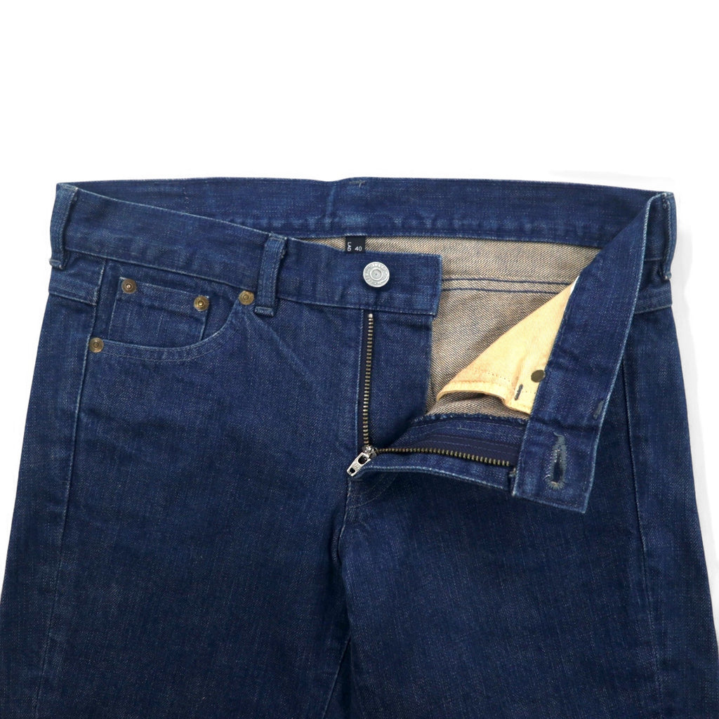 LAD MUSICIAN 5-pocket denim pants L Indigo Blue Zipper fly Made in Japan