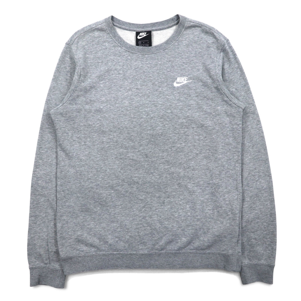 NIKE Crew Neck Sweatshirt M Grey Cotton 804343-063