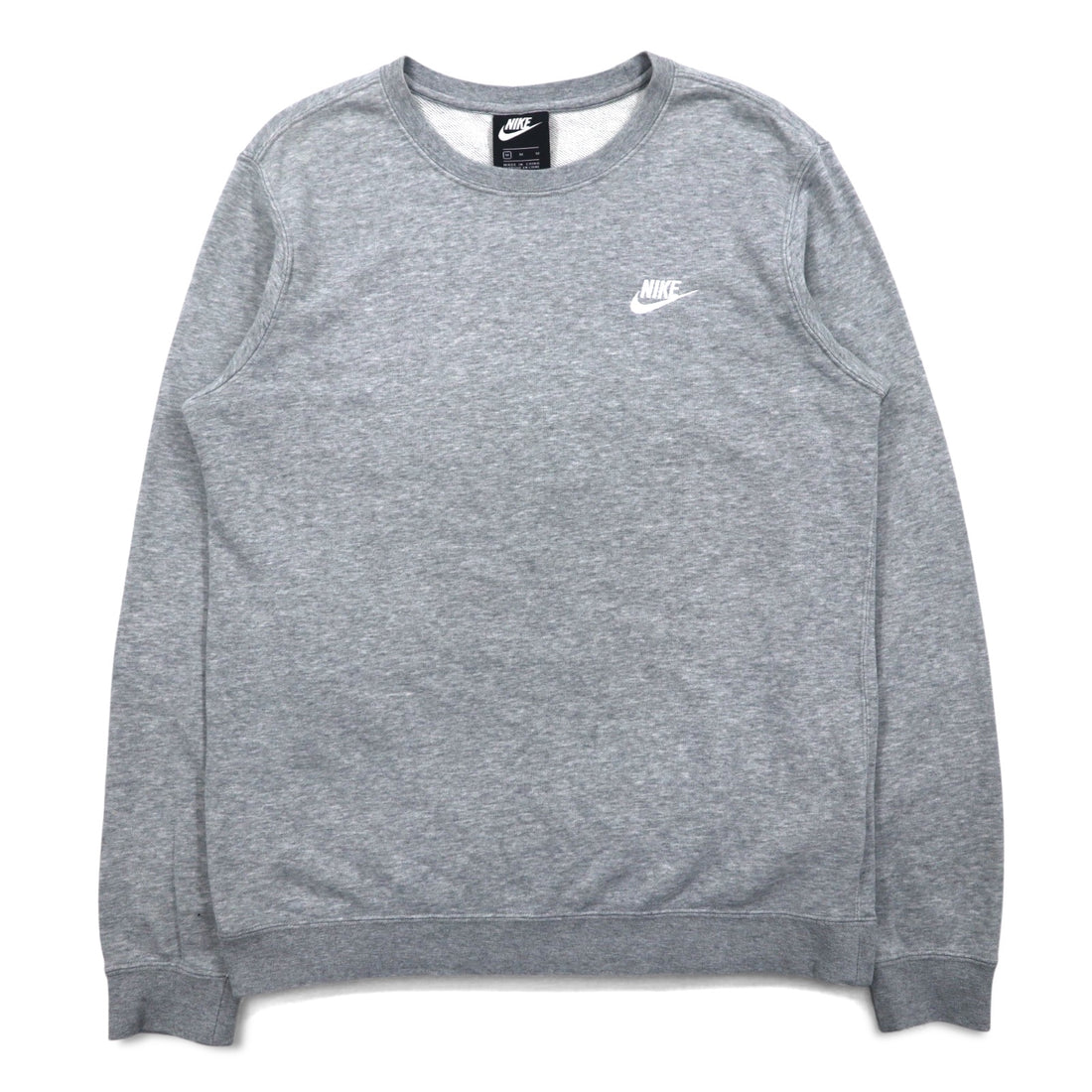 NIKE Crew Neck Sweatshirt M Grey Cotton 804343-063