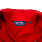 POLO GOLF RALPH LAUREN ハーフジップ スウェット M レッド コットン ポニー刺繍 ペルー製