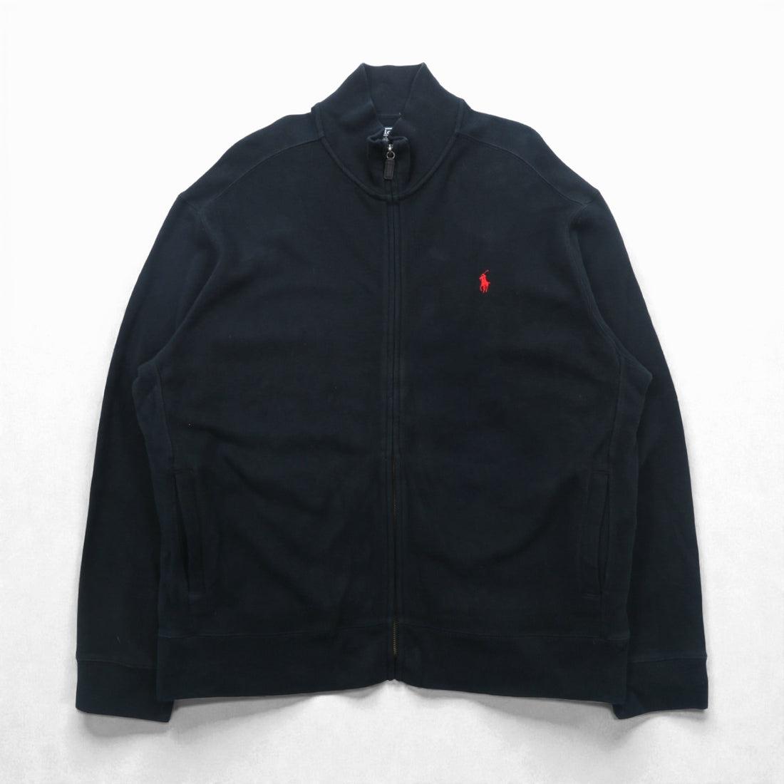 Polo by Ralph Lauren Full-Zip Sweatshirt Jacket XL Black Small Pony Embroidery Big Size