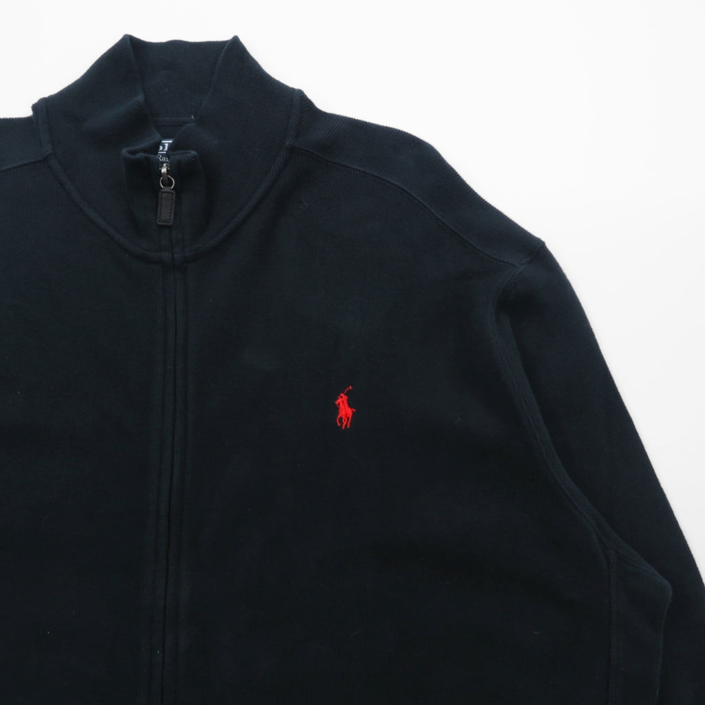 Polo by Ralph Lauren Full-Zip Sweatshirt Jacket XL Black Small Pony Embroidery Big Size
