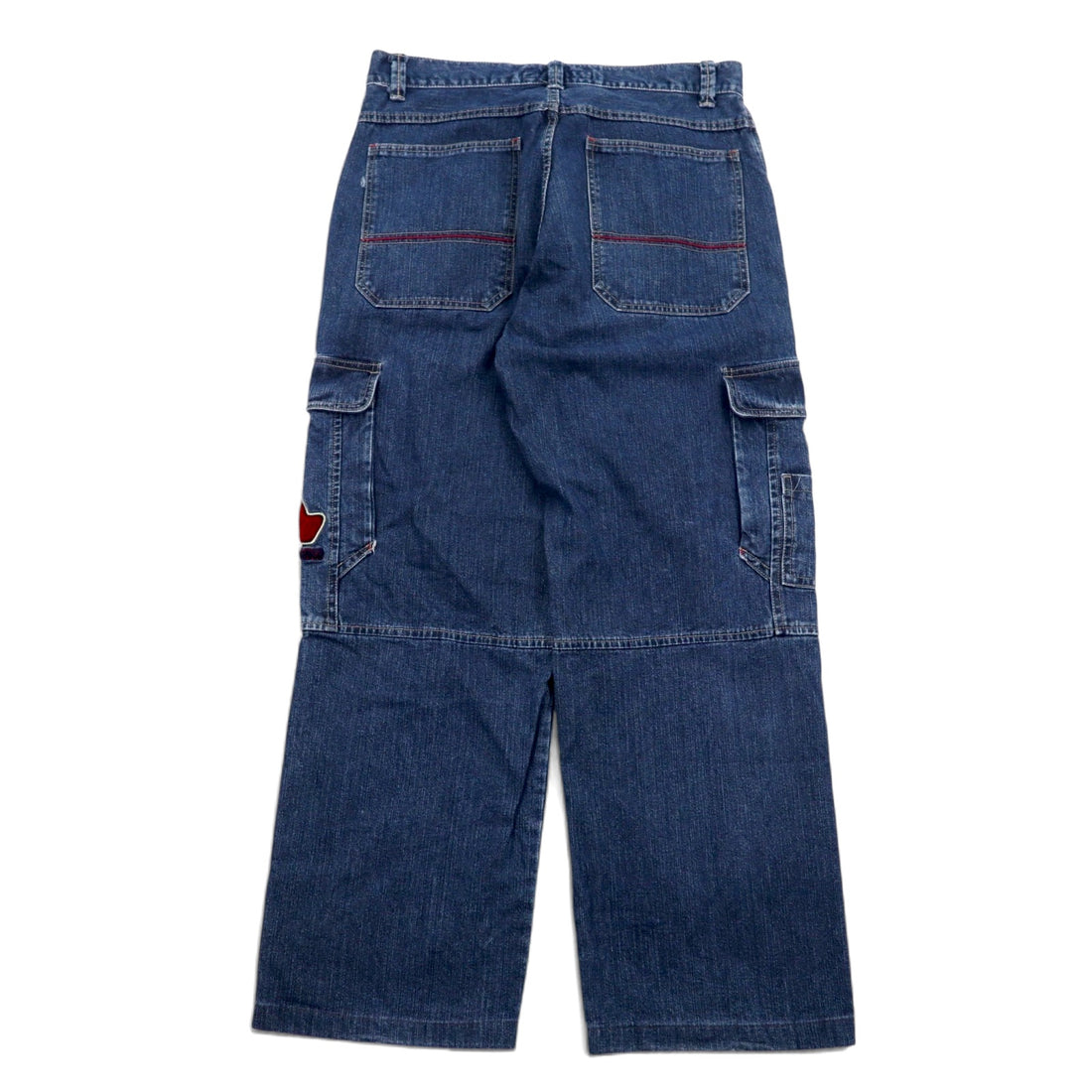 HOBO DNM 90s Baggy Wide Denim Cargo Pants 86 Blue Cotton
